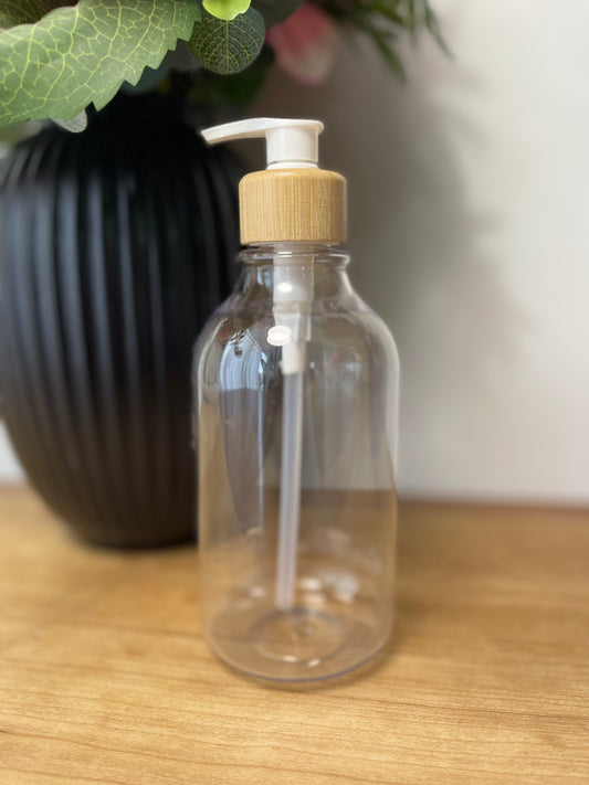 Bamboo clear pump bottle 500ml